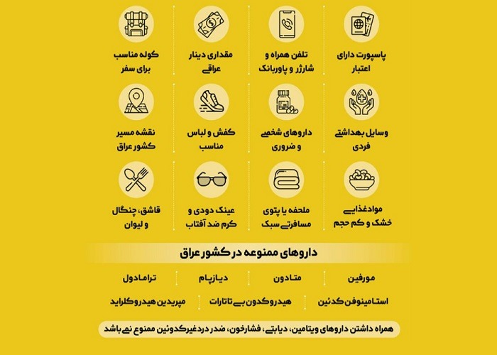 لوازم سفر کربلا